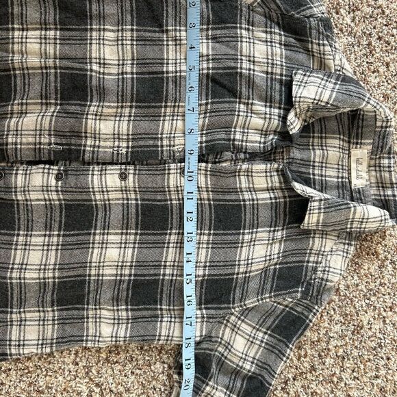 Bella Dahl Women’s Gray Plaid Button Down Flannel 100% Rayon Size Extra Small - Picture 9 of 11